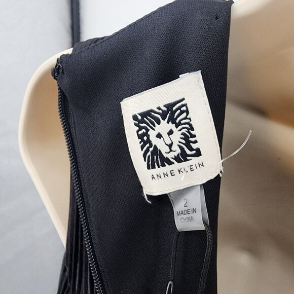 Anne Klein Size 2 Womens Black Pleated Sleeveless Wide Leg Jumpsuit - Picture 4 of 12